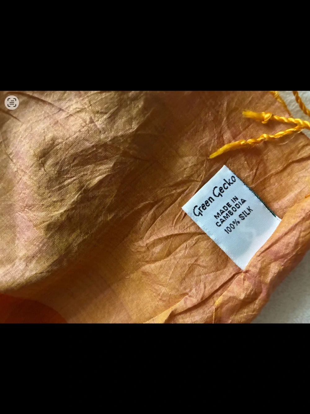 Orange Women's Raw Silk Scarf